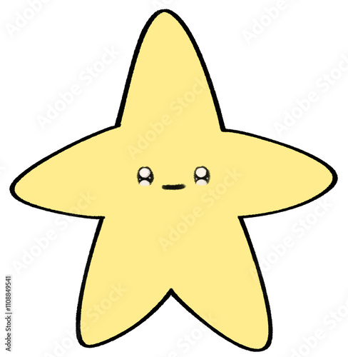 Star clipart Cartoon
Simple colors
illustration hand drawn isolated 
for Christmas decorations