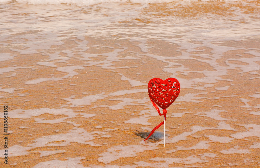 Fototapeta premium Heart Shape on the Beach