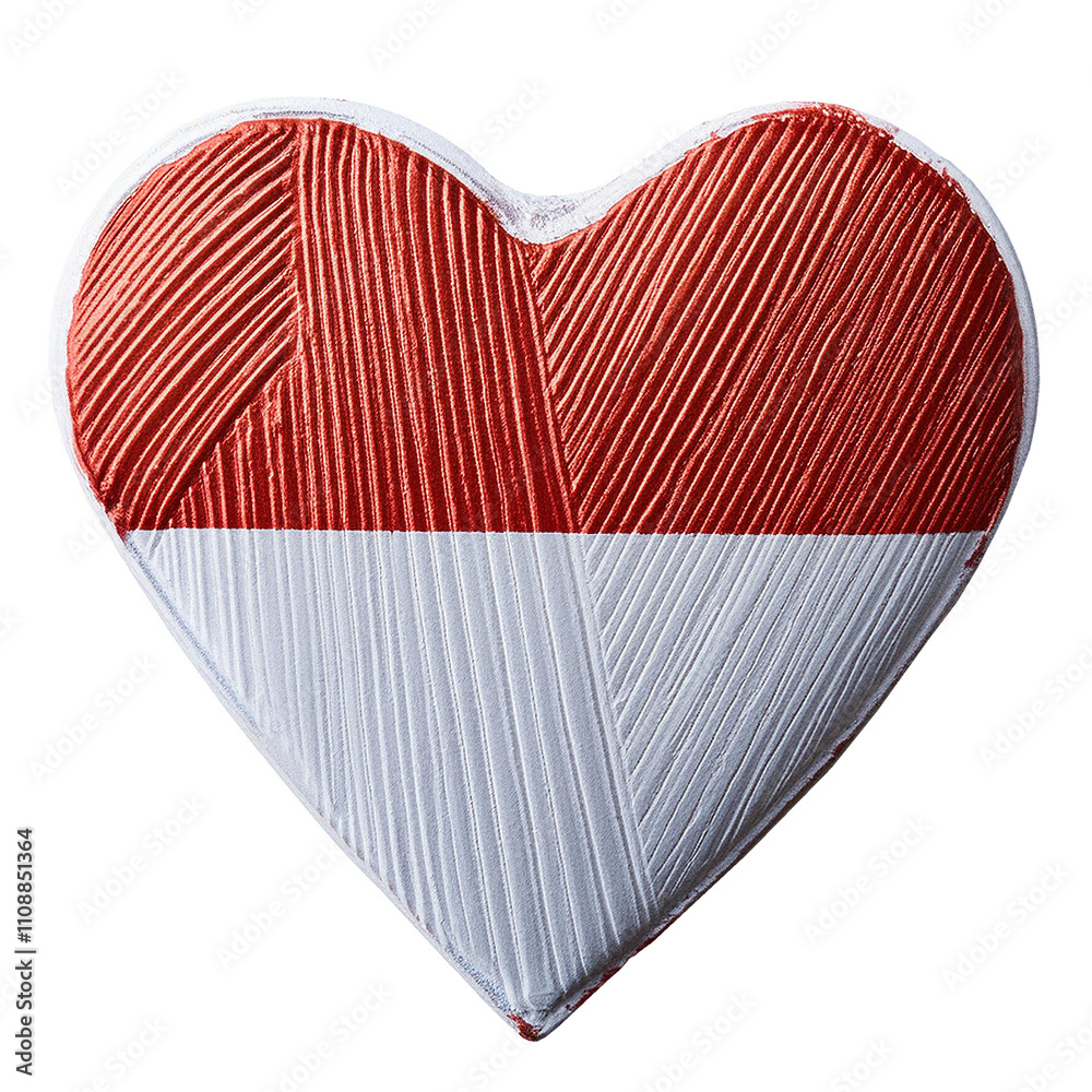 Monaco flag in heart shape.