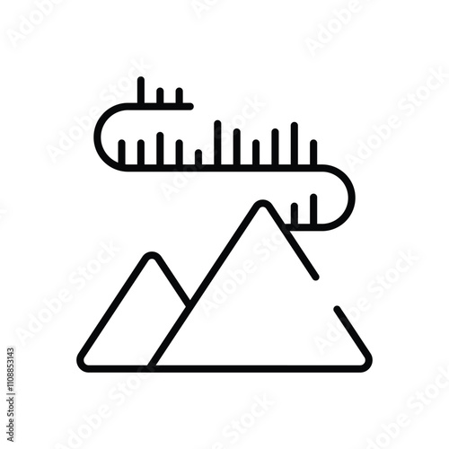 Northern Lights vector icon