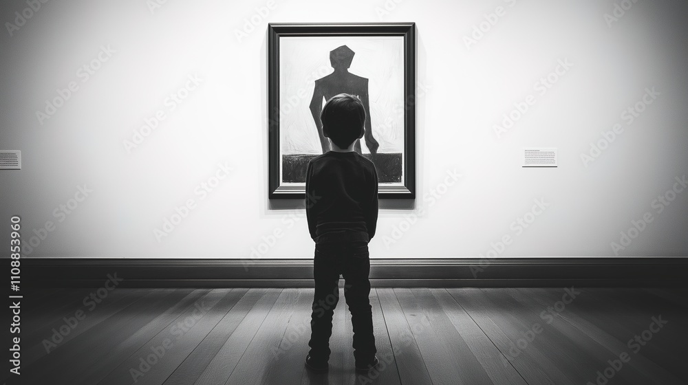 Obraz premium Child gazing intently at vibrant pictures, capturing the imagination and sparking curiosity in the young mind. The essence of childhood wonder and exploration.