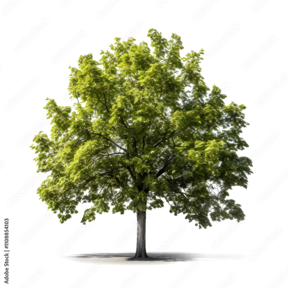 Fototapeta premium Lush green tree isolated on white. (2)