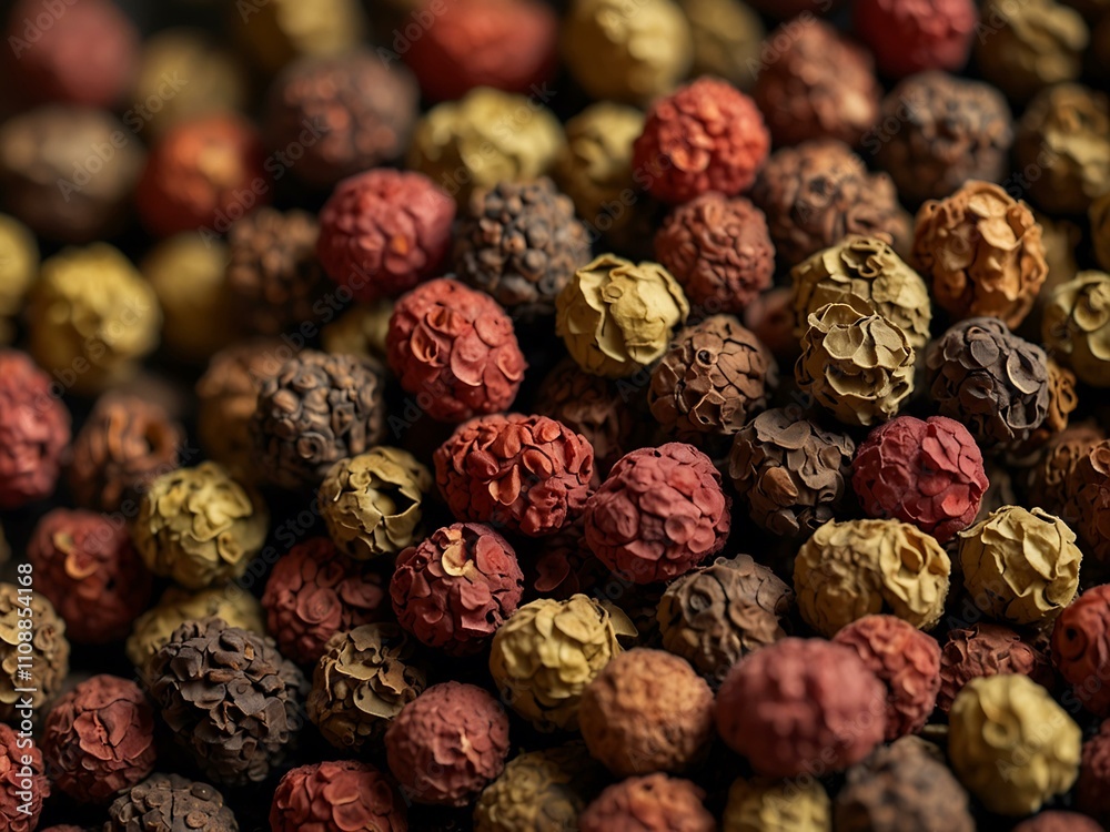Obraz premium Sichuan peppercorn spice close-up.