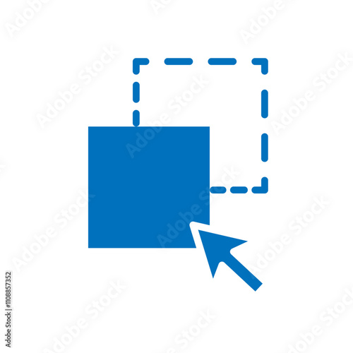 Drag and drop icon Thin line illustration set