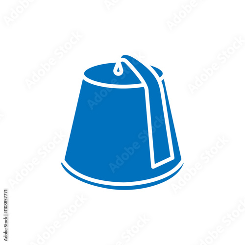Fez hat icon Thin line illustration set