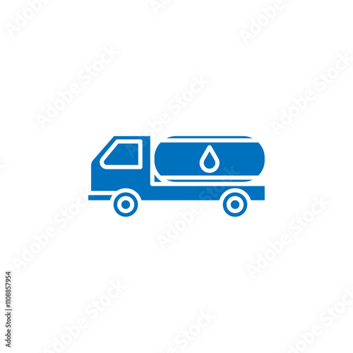 Fuel truck icon Thin line illustration set