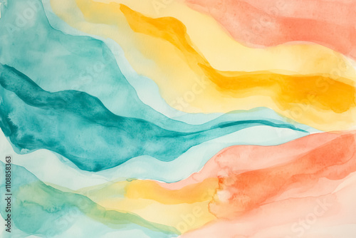 Vivid Watercolor Fusion: Organic Patterns of Color