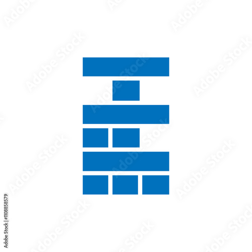 Jenga icon Thin line illustration set