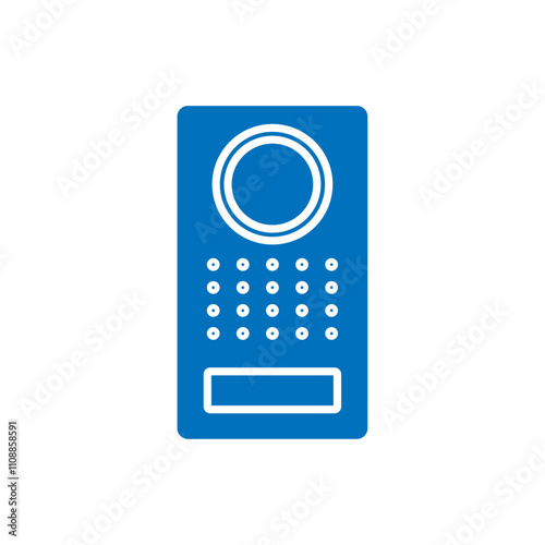 Intercom icon Thin line illustration set