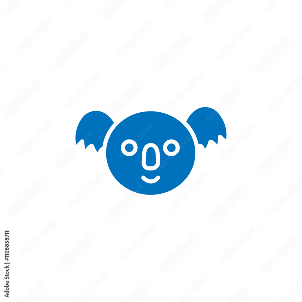 Koala head icon Thin line illustration set Koala head icon Thin line illustration set
