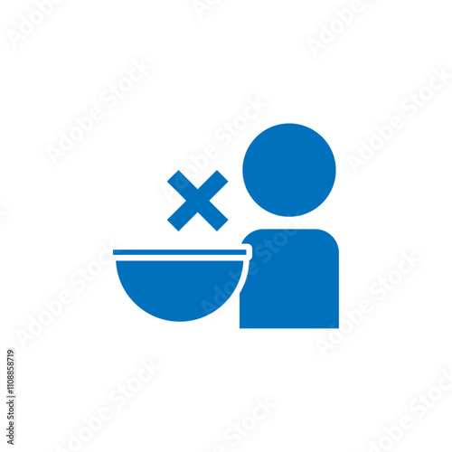 Lack of appetite icon Thin line illustration set