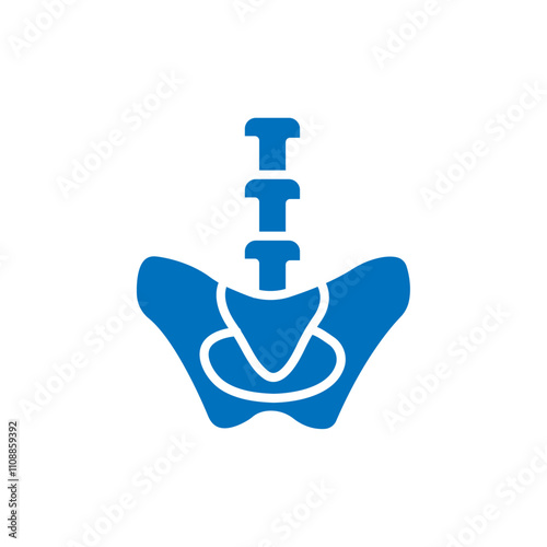 Pelvic area icon Thin line illustration set