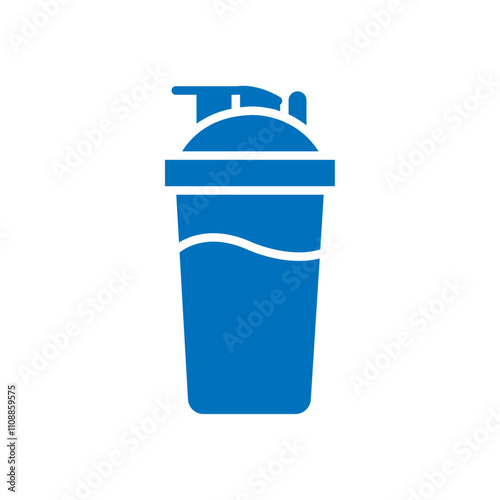 Protein shake icon Thin line illustration set