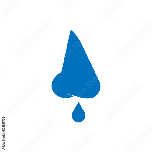 Runny nose icon Thin line illustration set