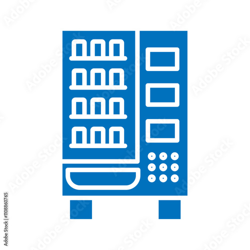 Vending machine icon Thin line illustration set