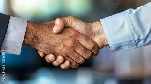 Doctor and Patient Handshake Signifying Trust and Care photo