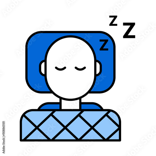 Improve Sleep Icon – Sleeping Face Representing Better Sleep Quality and Relaxation