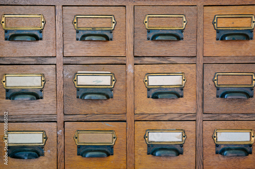 Old Vintage Library Card Catalog