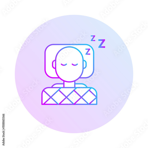 Improve Sleep Icon – Sleeping Face Representing Better Sleep Quality and Relaxation
