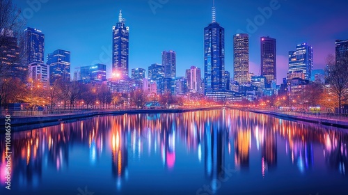 Melbourne Cityscape at Night: A Stunning Reflection