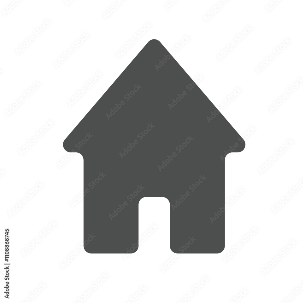Fototapeta premium Home icon silhouette vector image 