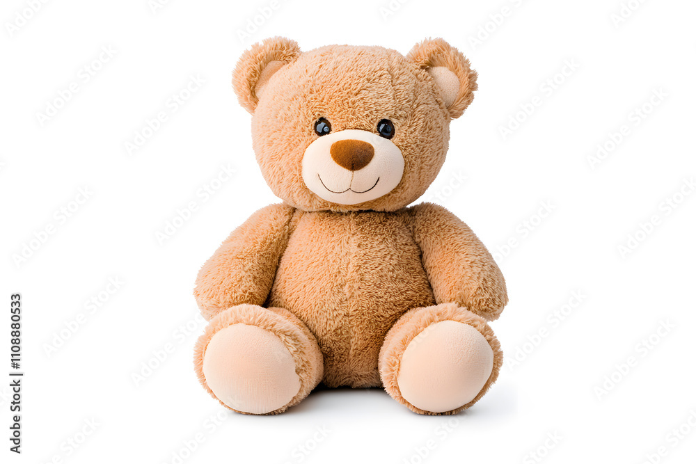 Fototapeta premium Teddy bear toy, isolated on white background