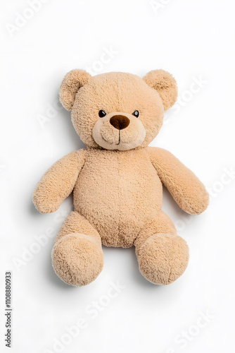 Teddy bear toy, isolated on white background