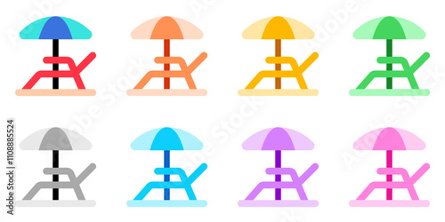 Editable sun lounger vector icon. Part of a big icon set family. Perfect for web and app interfaces, presentations, infographics, etc