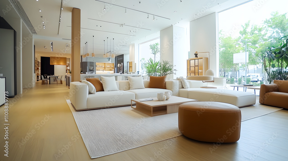 Discover modern interior design at its finest. This bright and luxurious showroom features contemporary furniture, stylish decor, and comfortable pieces, perfect for your home or business Discover modern interior design at its finest. This bright and luxurious showroom features contemporary furniture, stylish decor, and comfortable pieces, perfect for your home or business