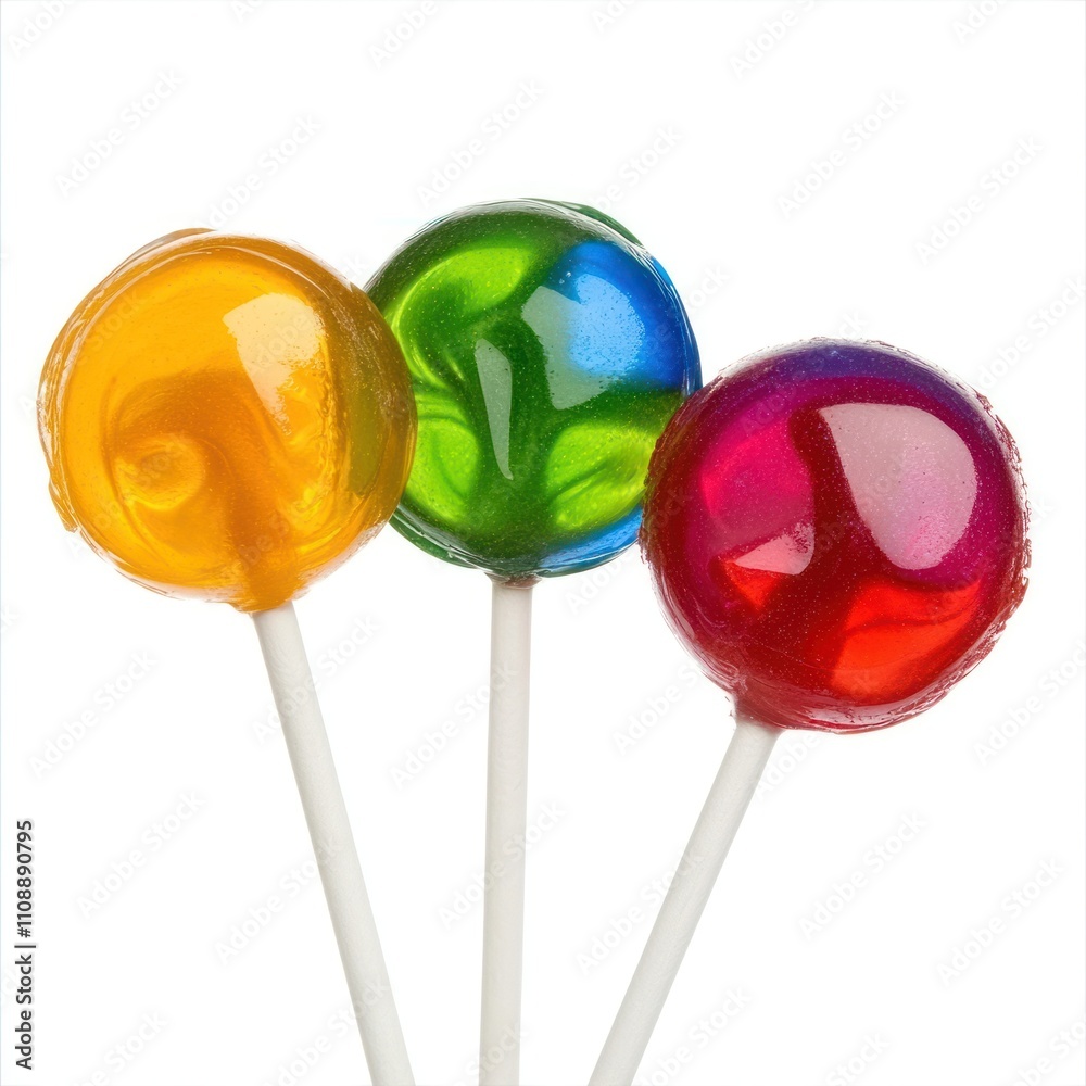 colorful lollipop Isolated on White Background Generative AI colorful lollipop Isolated on White Background Generative AI