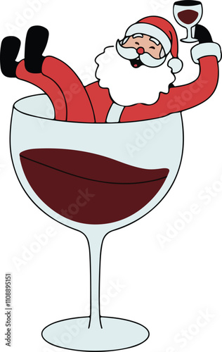 santa claus with a gift