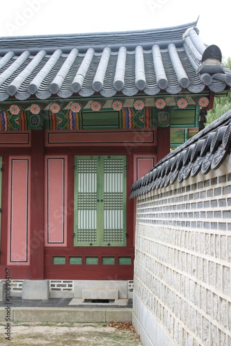 Door of building at Changgyeonggung palace, Seoul, South Korea