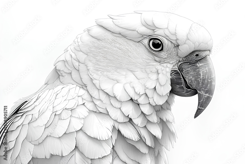 Obraz premium a beautiful white parrot