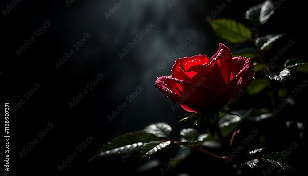 Fototapeta premium rose on black