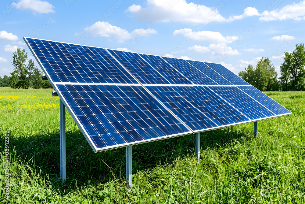 Solar panel for clean energy under blue sky Solar panel for clean energy under blue sky