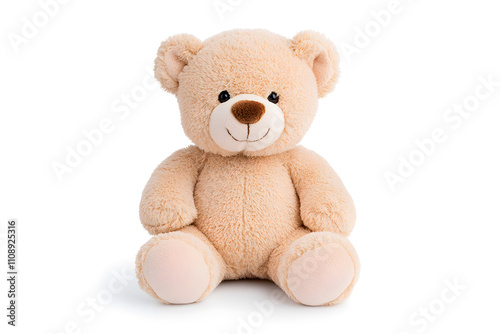Teddy bear toy, isolated on white background