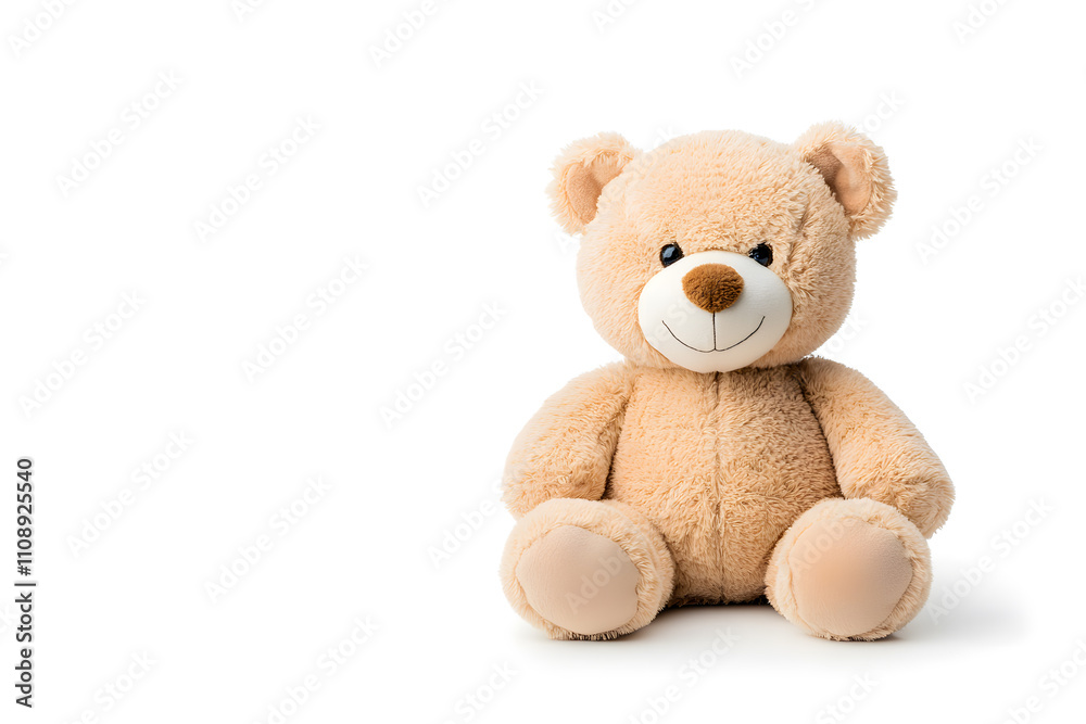 Obraz premium Teddy bear toy, isolated on white background