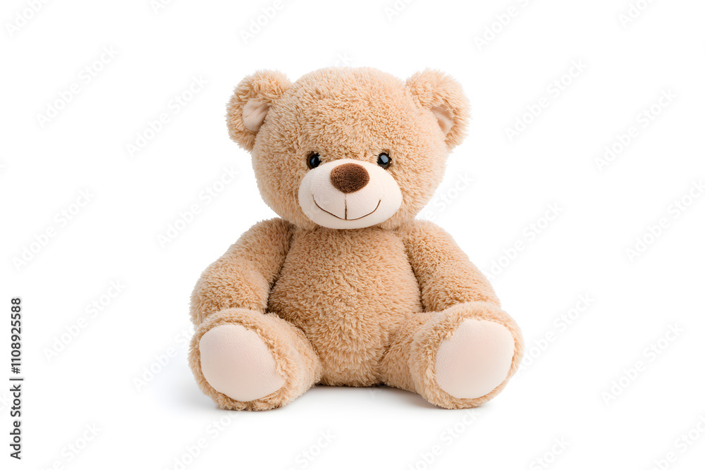 Obraz premium Teddy bear toy, isolated on white background