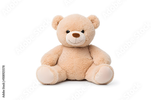 Teddy bear toy, isolated on white background