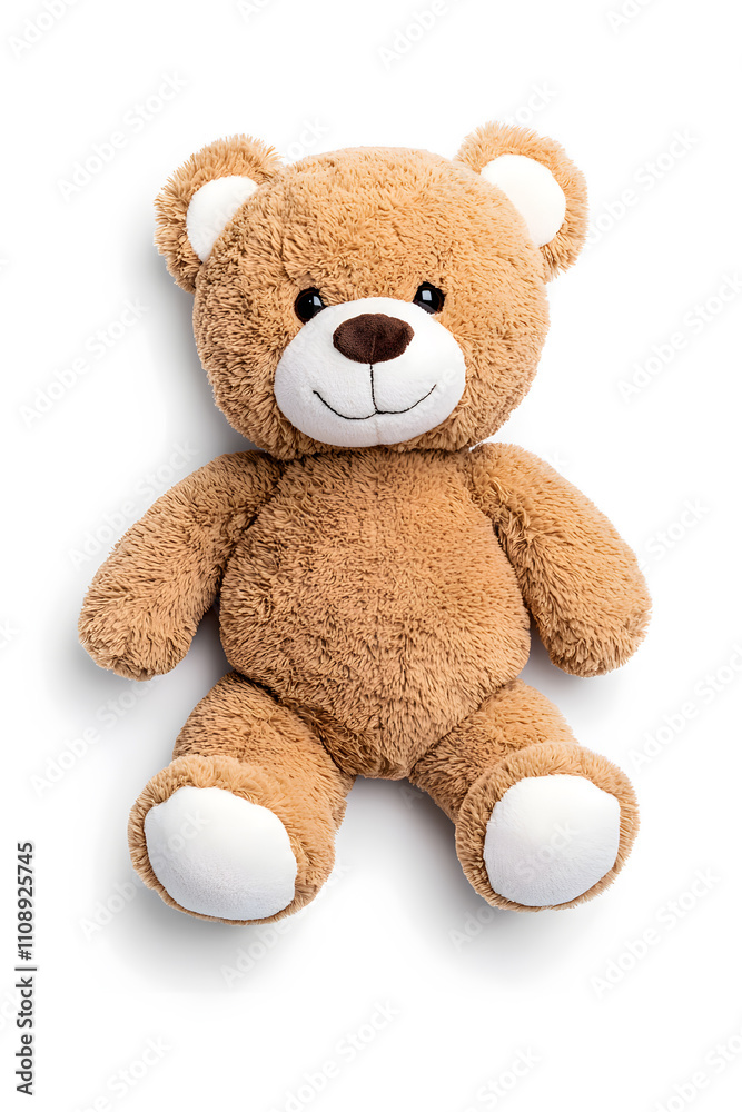 Obraz premium Teddy bear toy, isolated on white background