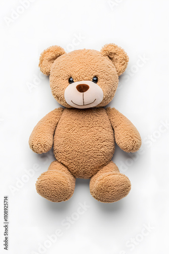 Teddy bear toy, isolated on white background
