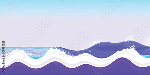 Transparent abstract purple and white abstract water color ocean wave texture background. Banner Graphic Resource as background for ocean wave and water wave abstract graphics
