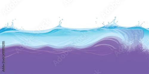 Transparent abstract purple and white abstract water color ocean wave texture background. Banner Graphic Resource as background for ocean wave and water wave abstract graphics
