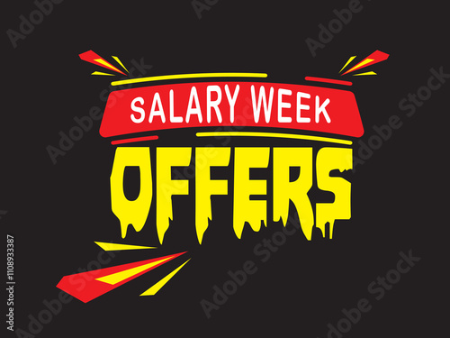 Vector illustration weekend offer label. Modern dynamic sales banner. Weekend Sale Advertising Banner with Typography. sharp, spicy offer banner