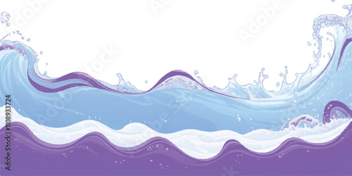 Transparent abstract purple and white abstract water color ocean wave texture background. Banner Graphic Resource as background for ocean wave and water wave abstract graphics
