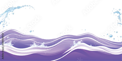 Transparent abstract purple and white abstract water color ocean wave texture background. Banner Graphic Resource as background for ocean wave and water wave abstract graphics
