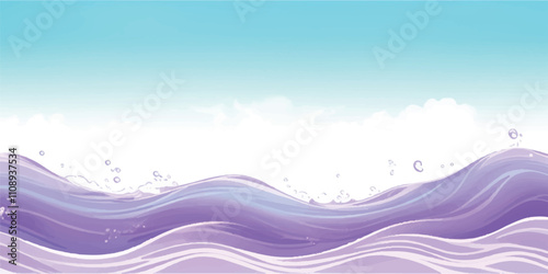Transparent abstract purple and white abstract water color ocean wave texture background. Banner Graphic Resource as background for ocean wave and water wave abstract graphics
