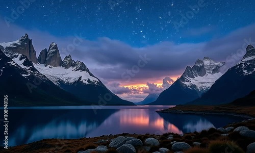 Torres del Paine National Park Chile sunset timelapse