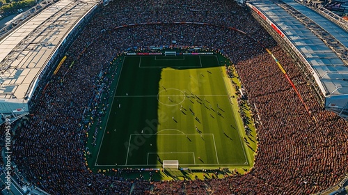 Aerial View of St Marys Stadium Crowded with Fans During Event