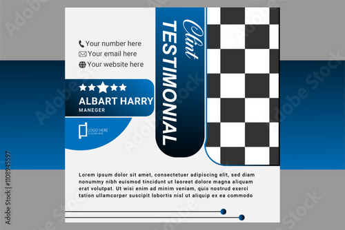 Modern client testimonial design ,Modern client feedback design 